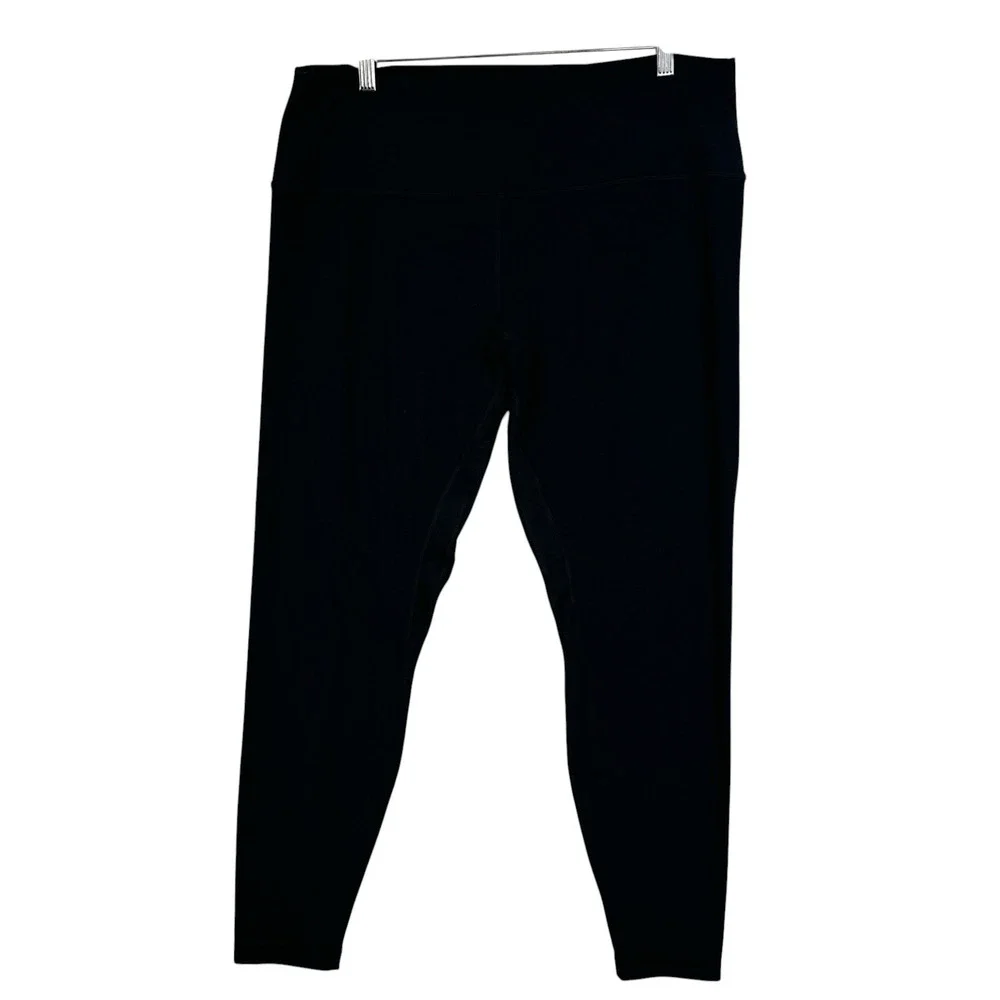 Lululemon Wunder Under High Rise Black Leggings 18 Full Length Yoga Athletic